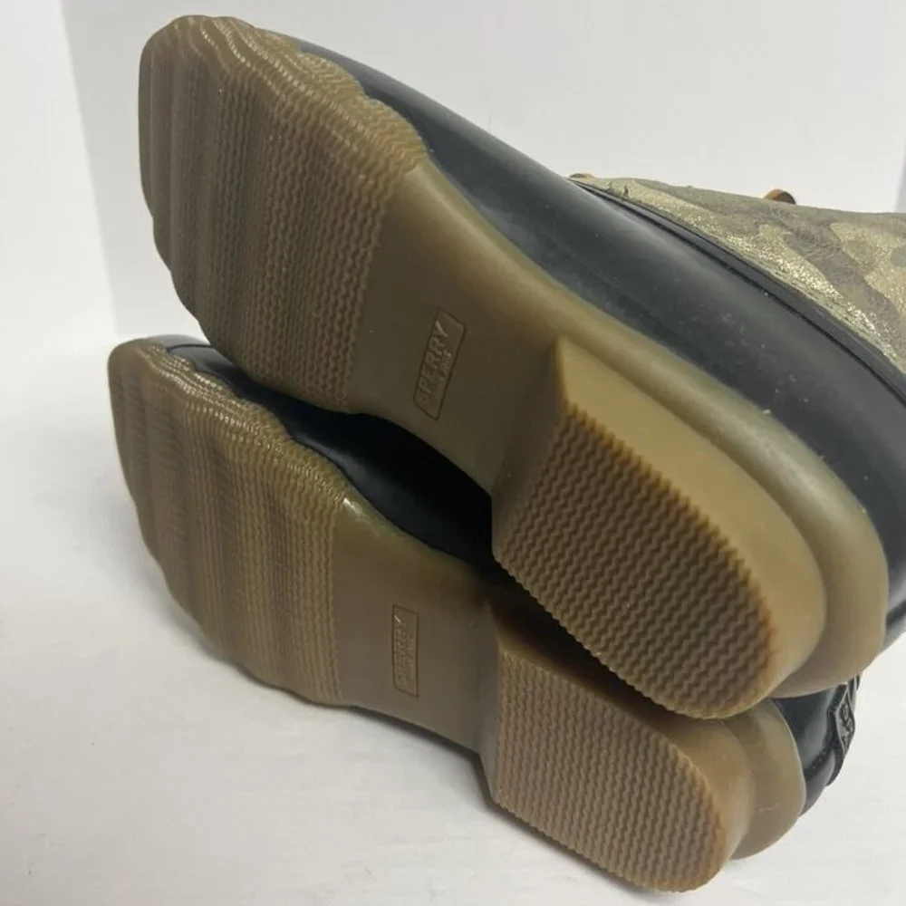 Sperry Womens Saltwater Camo Boots Size 9.5 M